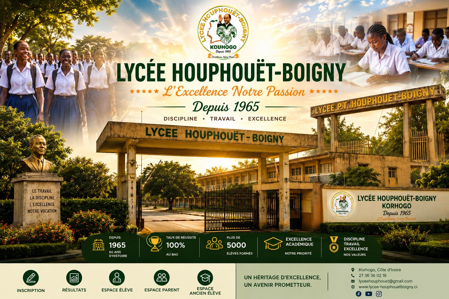 Entrée principale du lycée